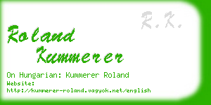 roland kummerer business card